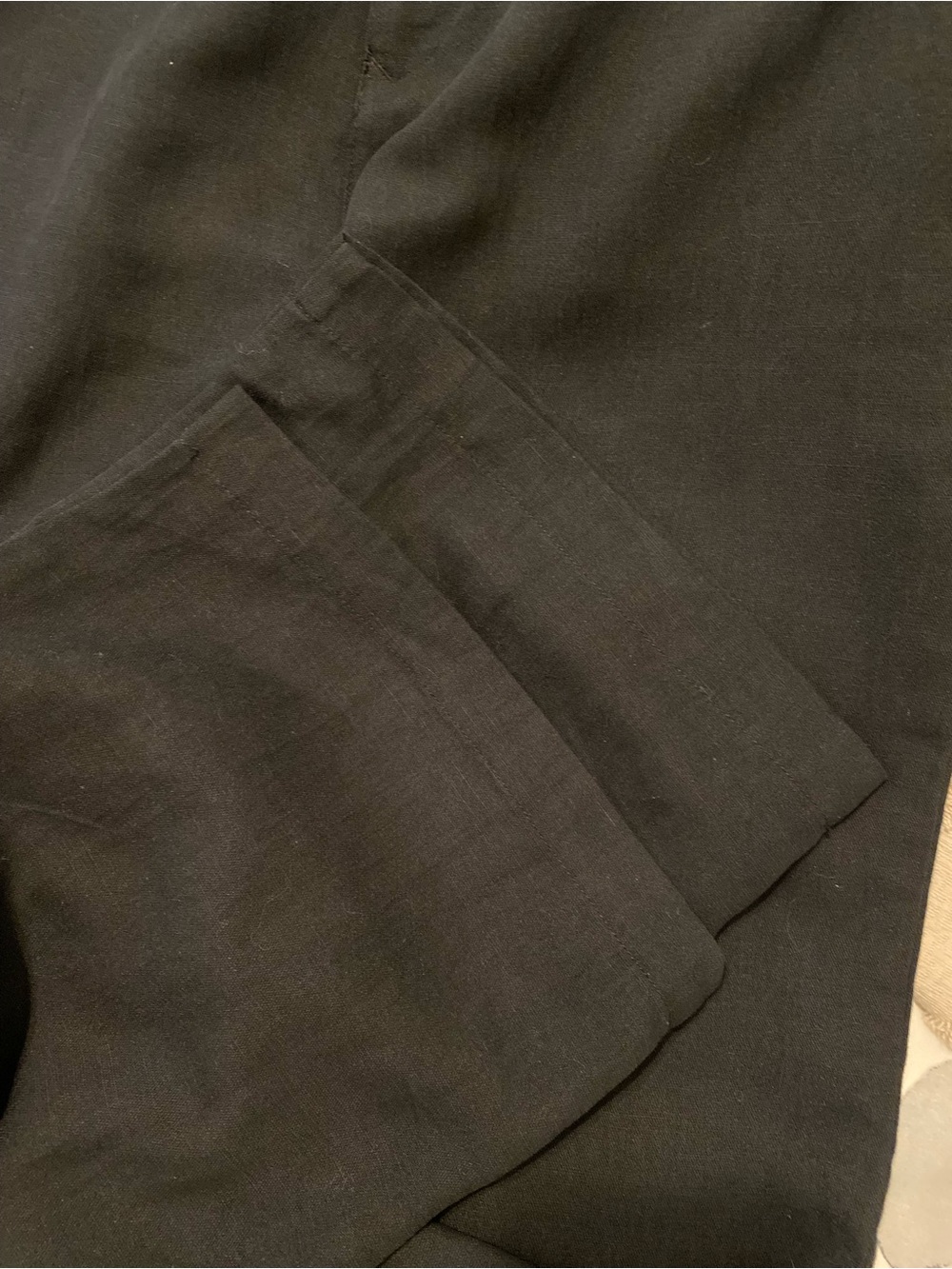 Ellen Tracy Active Tencel Linen Wide Leg Pants Black Resort Vacation Size 10 - Picture 10 of 10